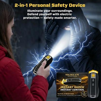 💥 2026 Flash Sale 75% OFF ️🔦 Voltax 75M Stun Car Keychain ⚡
