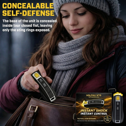 💥 2026 Flash Sale 75% OFF ️🔦 Voltax 75M Stun Car Keychain ⚡