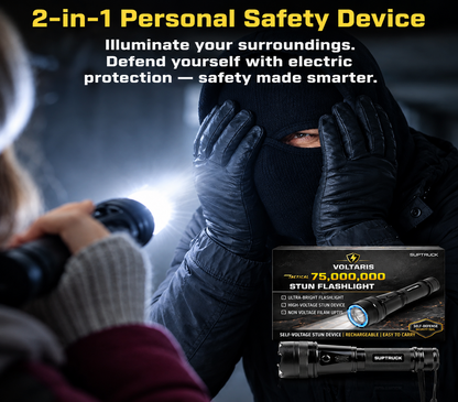 💥 2026 Flash Sale 50% OFF 🔦DefendSafeX Voltaris 75M Stun Flashlight🔦