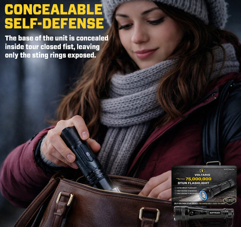 💥 2026 Flash Sale 75% OFF ️🔦 DefendSafeX Voltaris 75M Stun Flashlight⚡