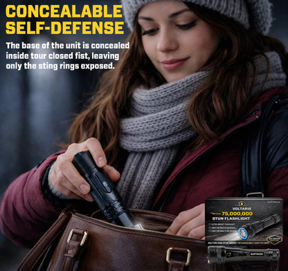 💥 2026 Flash Sale 75% OFF ️🔦 DefendSafeX Voltaris 75M Stun Flashlight⚡
