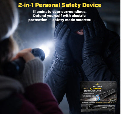 💥 2026 Flash Sale 75% OFF ️🔦 DefendSafeX Voltaris 75M Stun Flashlight⚡